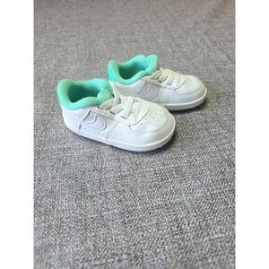 Nike Crib (CB) Shoe Air Force 1 Low White Green Infant Sneakers Slipon 4C